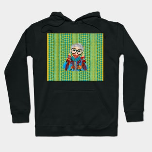 A chic Turquoise Iris Apfel inspired Items Hoodie